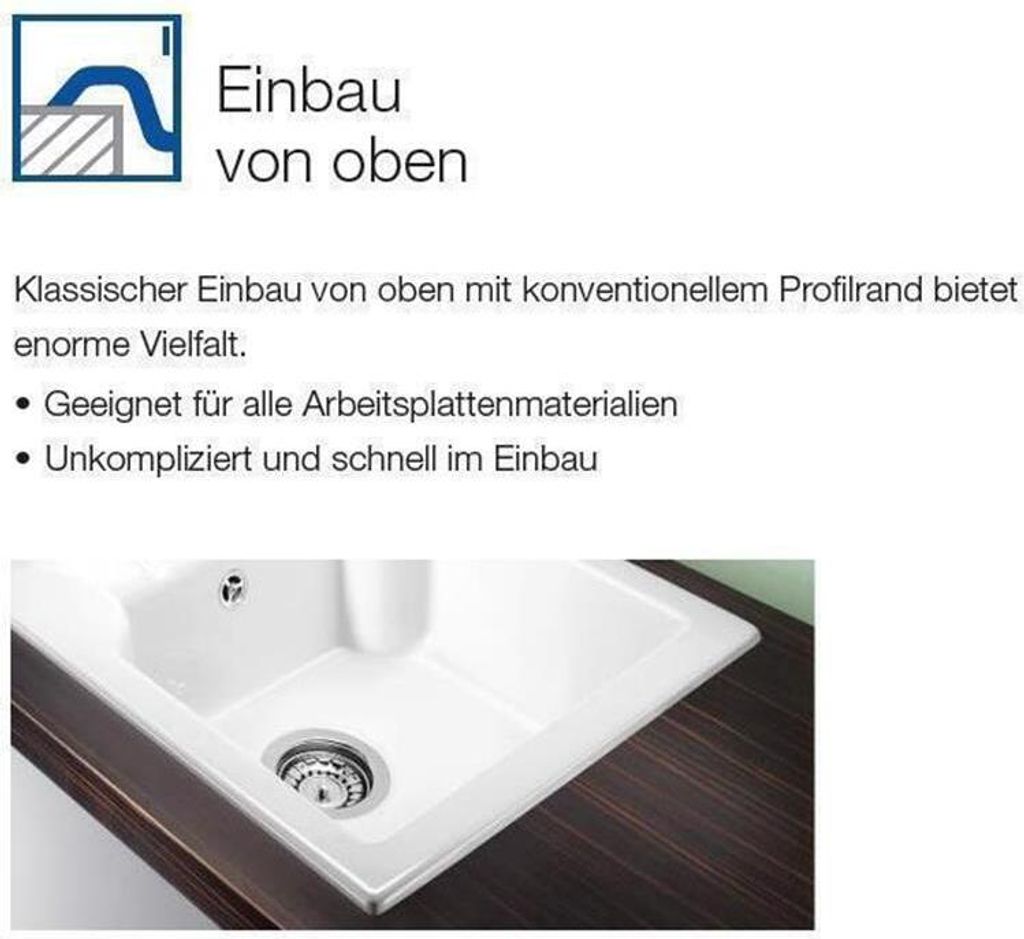 NABER Spüle ANGOLA 150 in ESPRESSO mit Drehexcentergarnitur Produktbild 4