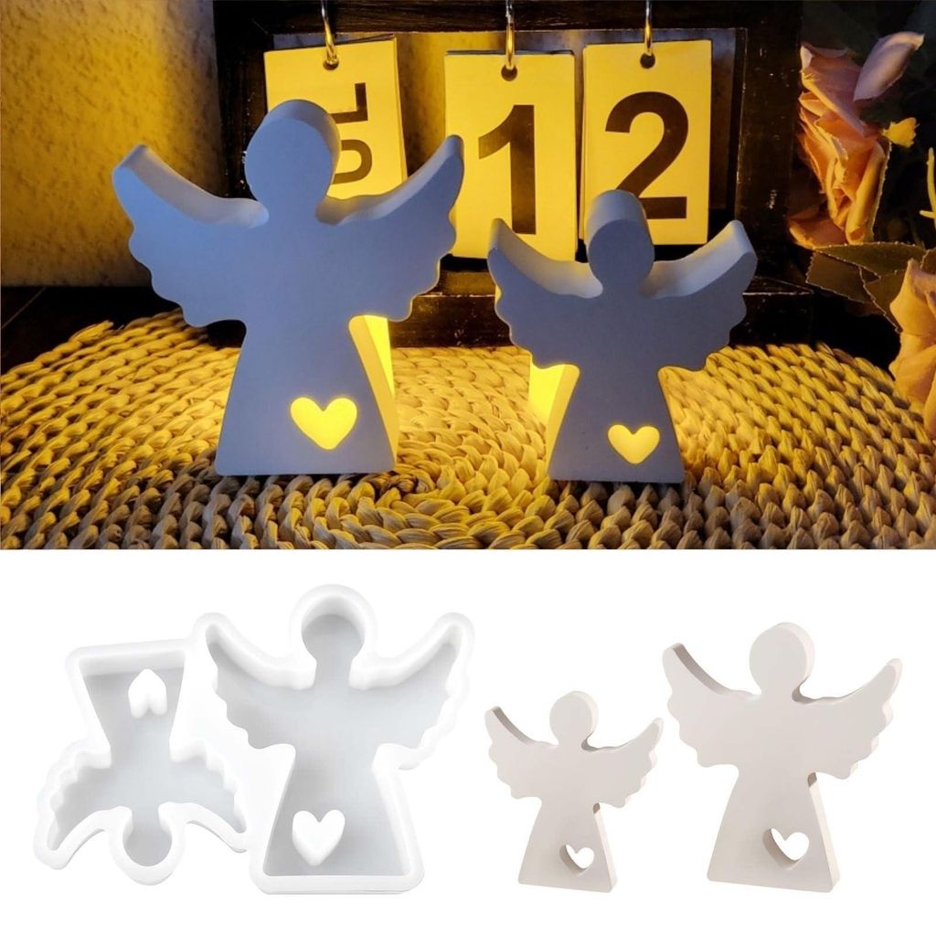 Silikonformen, Gussformen, Weihnachtsdekorationen für Zuhause, Kerzenhalter, Gipsabgüsse