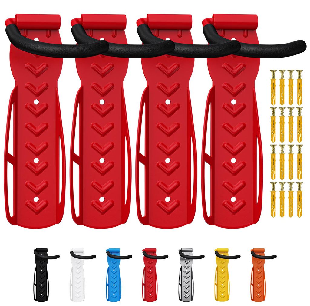 4 x WELLGRO Wand Fahrradhalter - Stahl Fahrrad Produktbild 