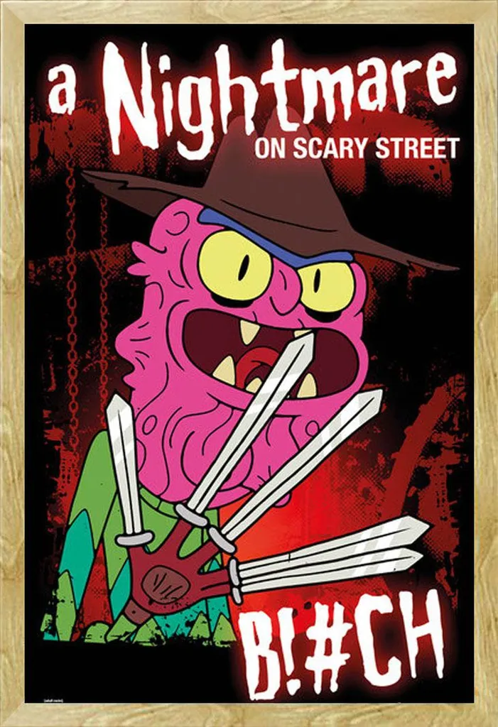 Poster Scary Terry Rick and Morty - Cornice Shinsuke® Legno Faggio