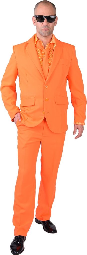 M218287-27-M orange Herren Anzug Smoking Sakko Hose und Krawatte Gr.M