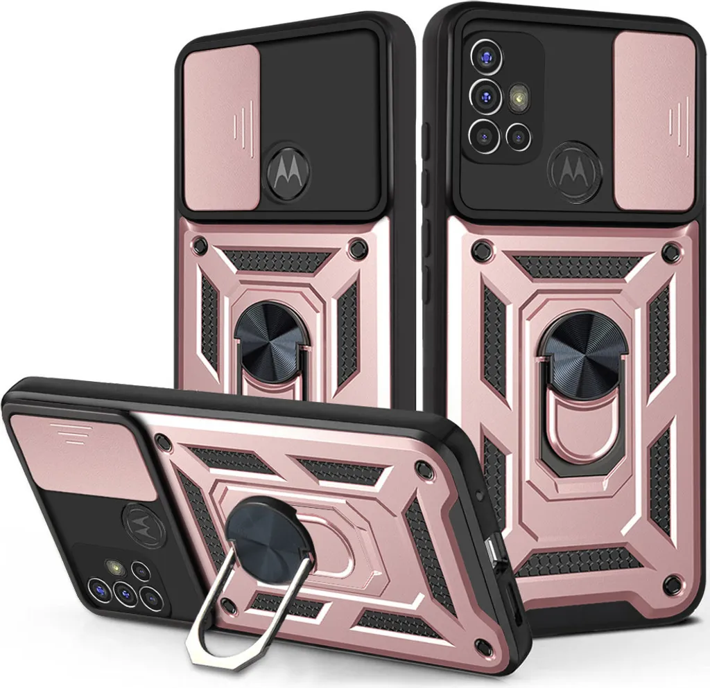 Custodia Antiurto Moto G30 G20 G10 Rosa TPU Silicone Protezione Lenti