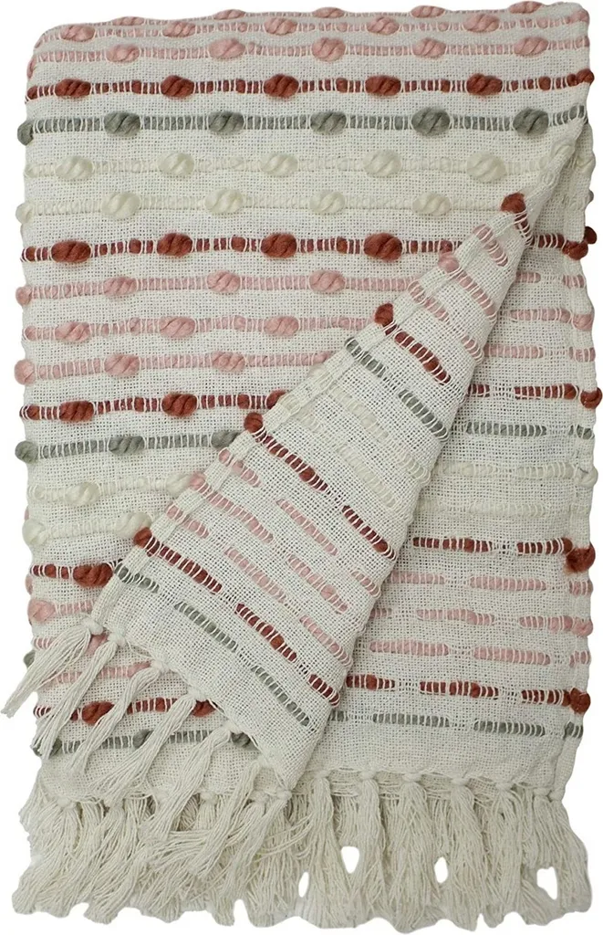 Jeté de lit Rose Vif Dhadit RV1786 au Tissage Doux et Finition Premium