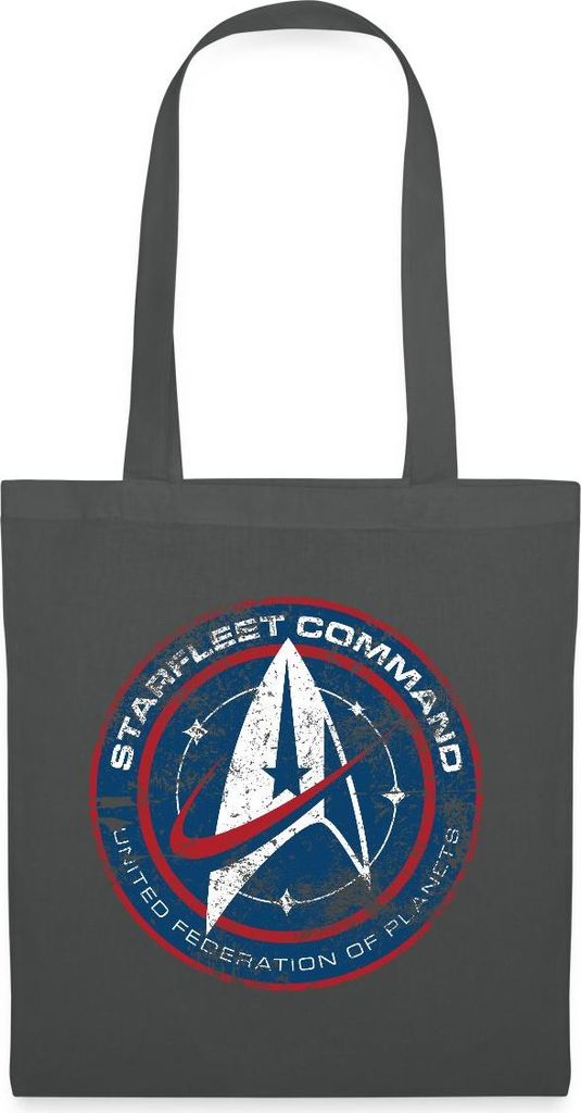 Spreadshirt Star Trek Discovery Abzeichen Sternenflotte Stoffbeutel, One size, Graphite
