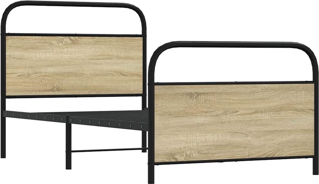 "2026 Promotion" Bettgestell moderne - ohne Matratze - 100x190 cm - Sonoma-Eiche Holzwerkstoff - Polsterbett CC25154