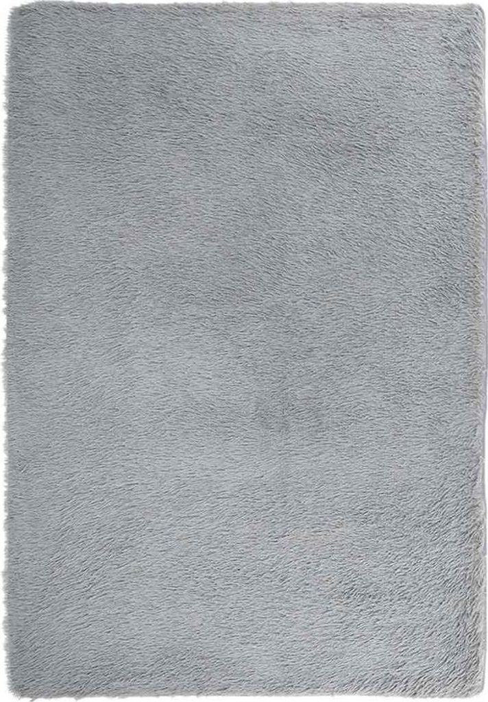 vidaXL Teppich Shaggy Hochflor NAVARRA Silbergrau 200x290 cm Polyester