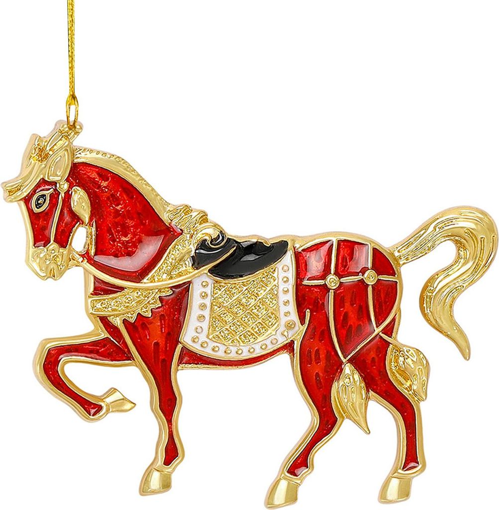 Weihnachtsbaumschmuck in Pferdeform: Funkelnde Strass-Pferde zum Aufhängen, Acryl-Weihnachtsbaumschmuck für Winter-, Weihnachtsfeier- und Weihnac...