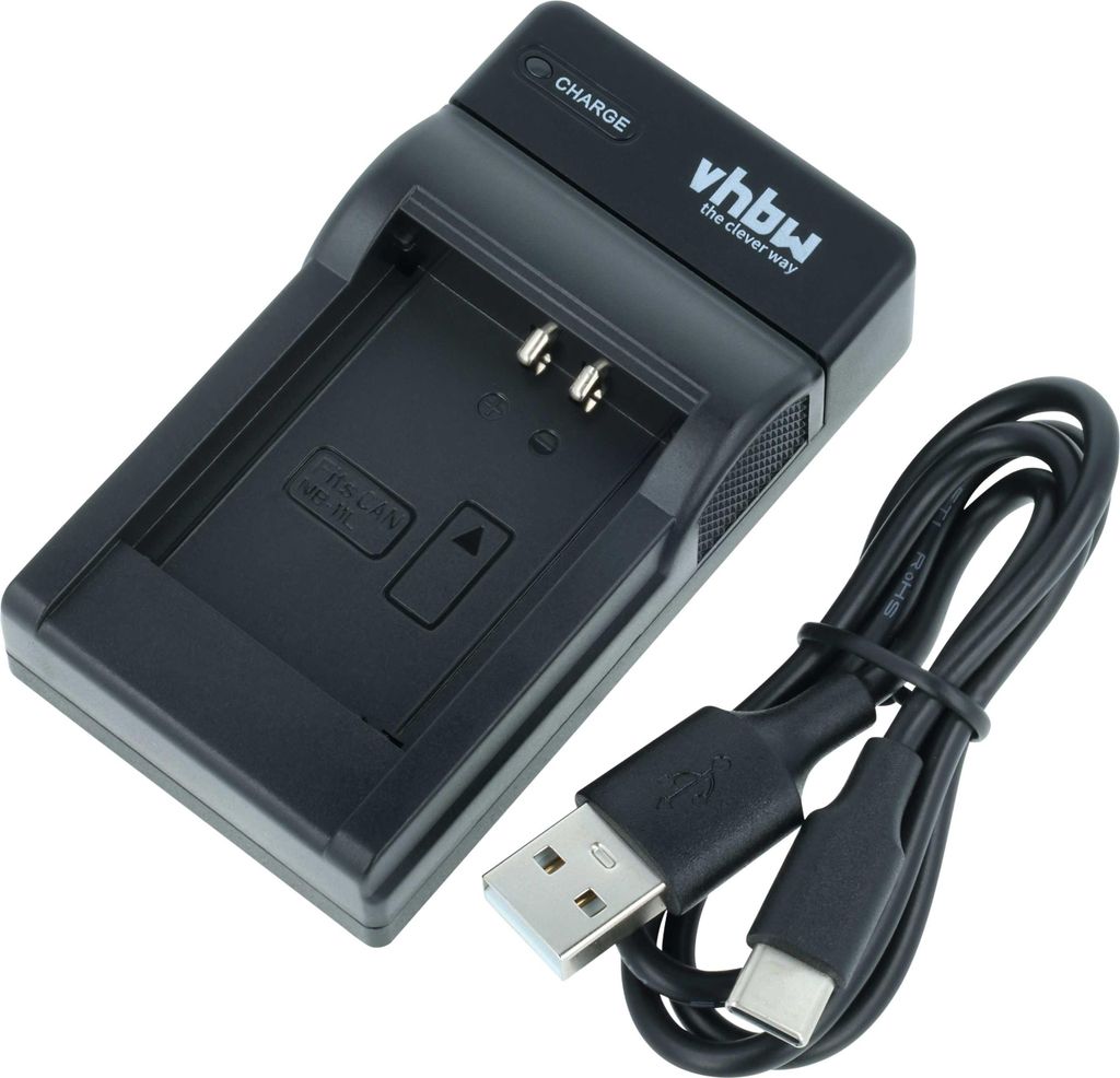 vhbw USB Ladegerät kompatibel mit Canon IXUS 185, 190 Produktbild 