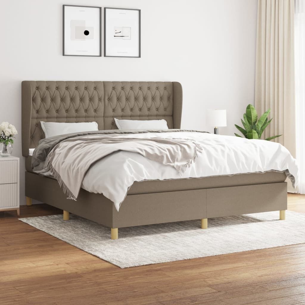 Maison Exclusive - Boxspringbett mit Matratze Taupe 180x200 cm Stoff