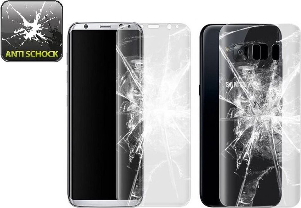 4x Panzerfolie für Samsung Galaxy S8 Plus FULL COVER Displayschutzfolie KLAR FB