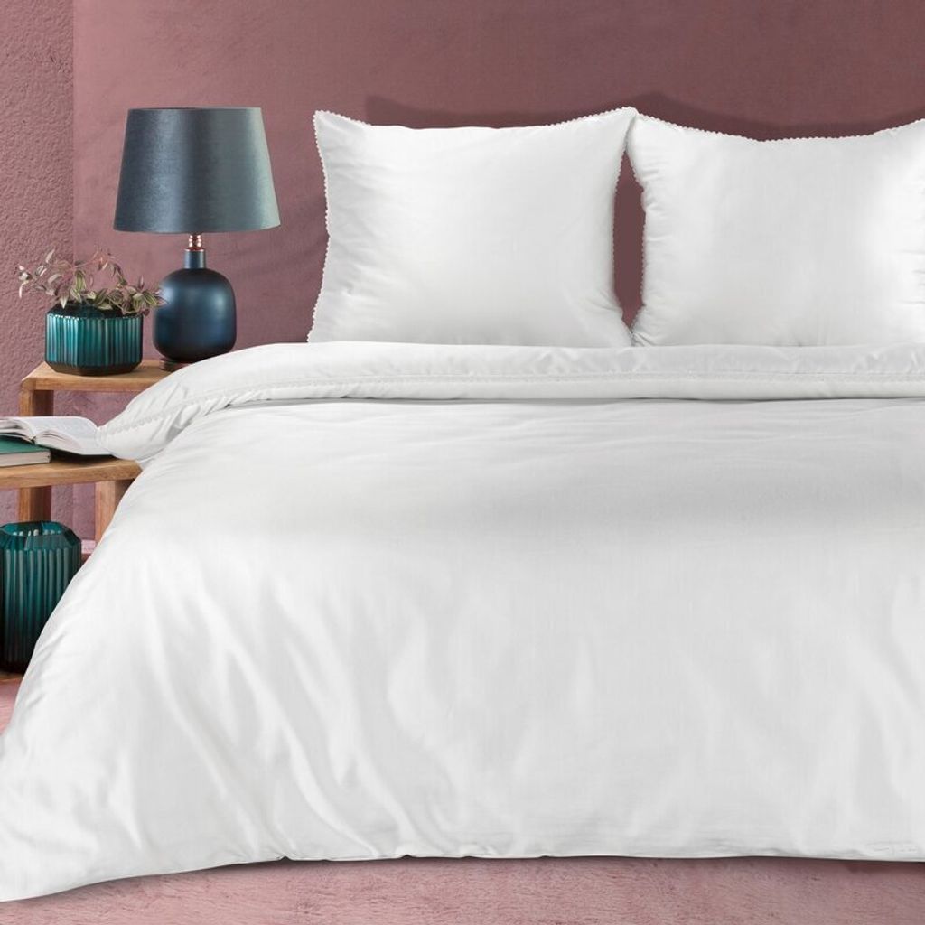 Eurofirany Bettwäschegarnitur Bettwäsche Satin DIVA 20A 160x200 cm 3 TLG SET: mit 2 Kissenbezüge 70x80 cm