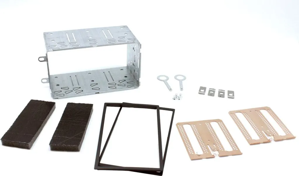 Adaptateur autoradio 2 DIN avec cage pour Nissan Qashqai J10 Noir