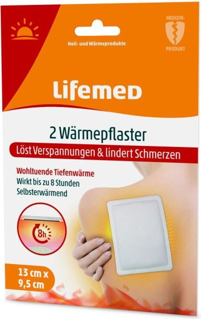 12x Lifemed Wärmepflaster 2er 10x13cm Weiß Pads Kissen Rücken Muskel Verspannung
