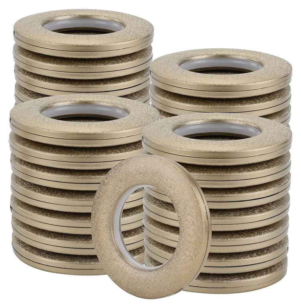 Anneaux pour rideaux anti-rouille marron mat Ø 40 mm pour douche et bain