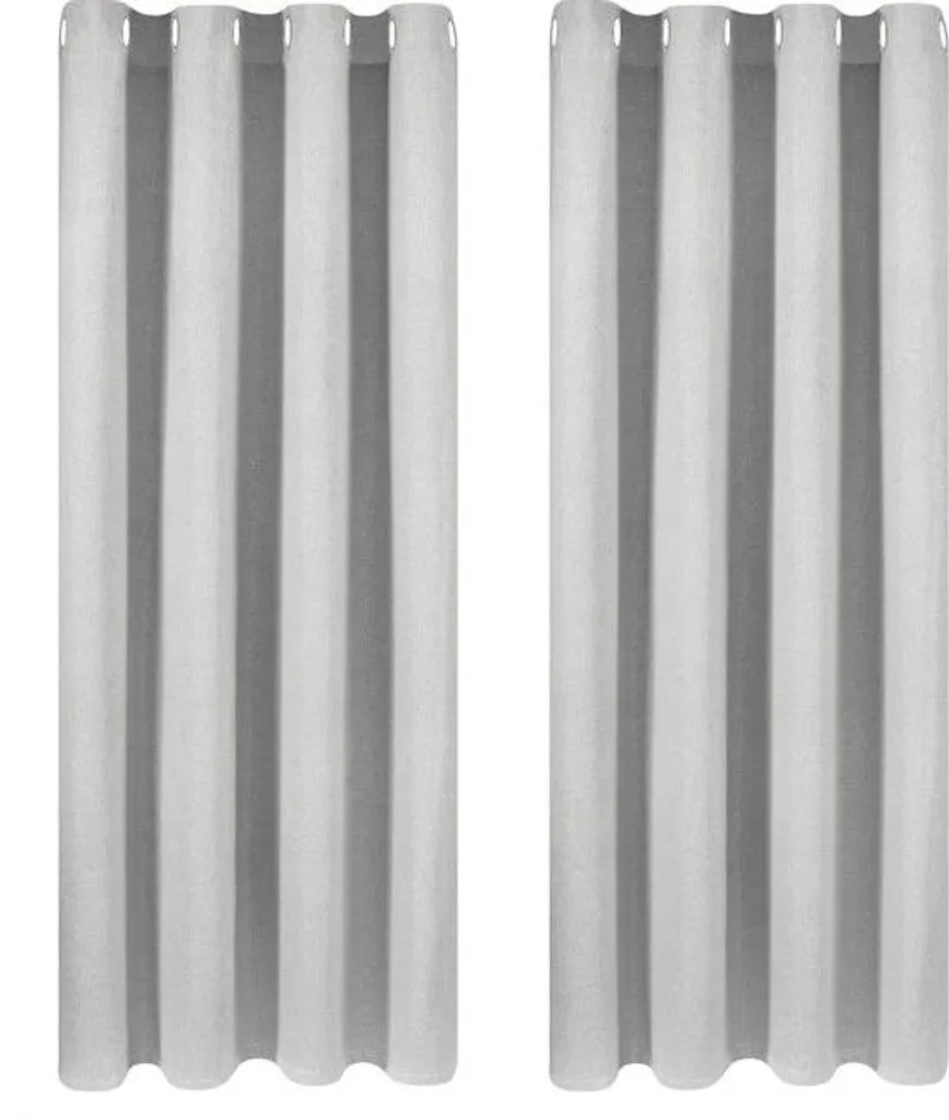 Rideau thermique 135 x 175 cm occultant gris clair haute densité