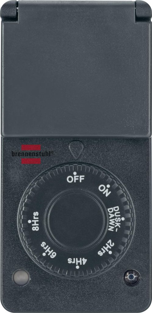 Brennenstuhl Timer mit Dämmerungssensor mechan. IP44 anthr. Image du produit 