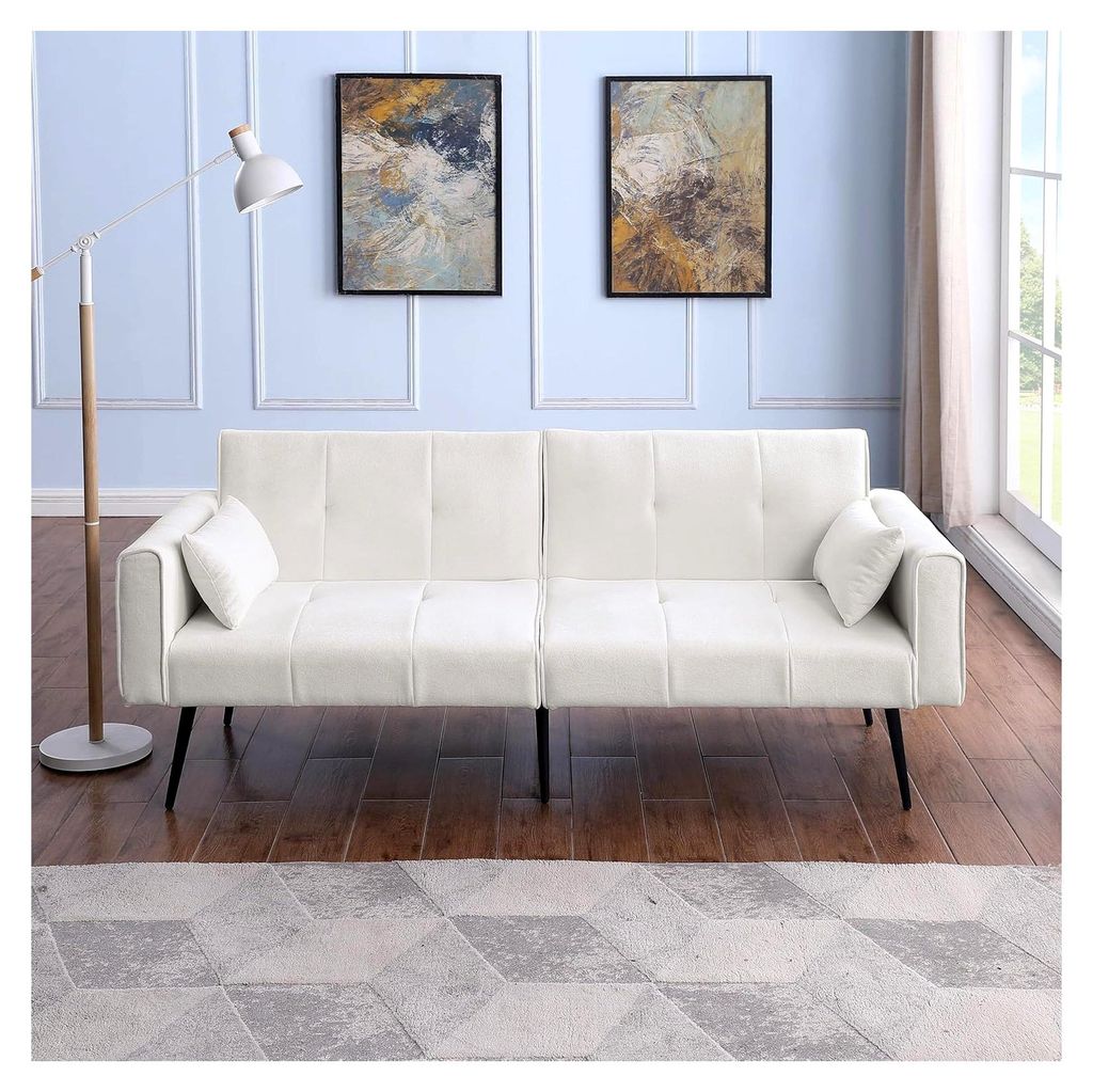 Futon Schlafsofa, Modernes 68" Futon Sofa wandelbar zum Bett, Schlafsofa für das Wohnzimmer - Ideal für kleine Räume