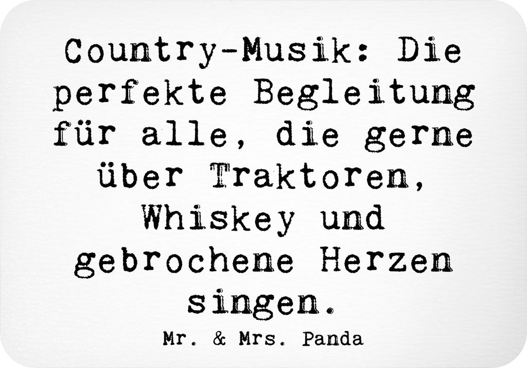 Mr. & Mrs. Panda magnet Spruch Country-Musik Herzstück - Weiß - Geschenk, Blues, tafelmagnet, whiteboardmagnet, haftmagnet, elektronische Musik, ...