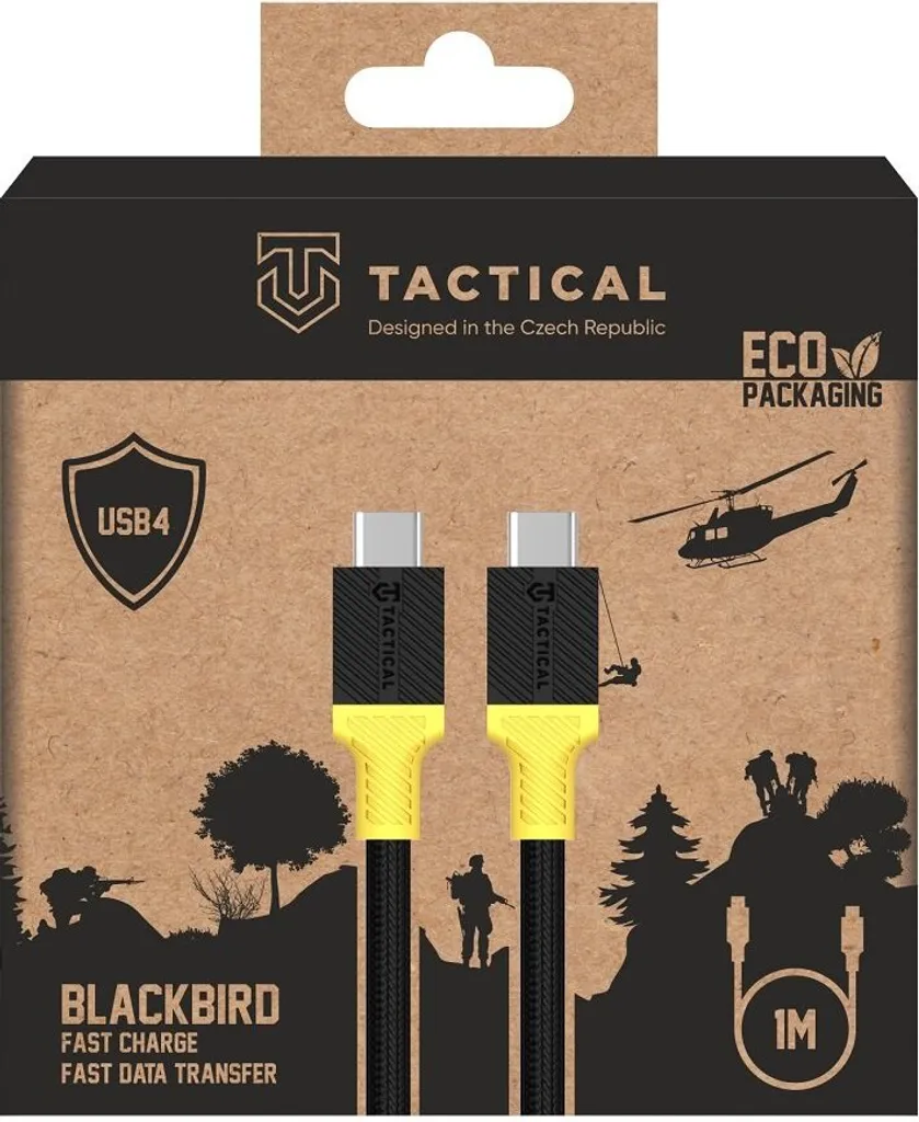 Cavo USB4 Tactical BlackBird 1m: 40Gbps e 240W per Professionisti