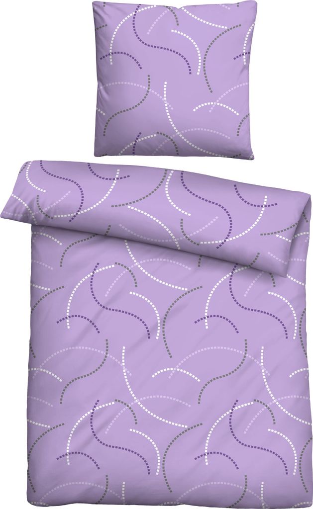 Traumhaft schlafen - Castell - Markenbettwäsche Mikrofaser Bettwäsche 0560966 GRAFISCH color: viola, size: 1x 135x200 cm + 1x 80x80 cm