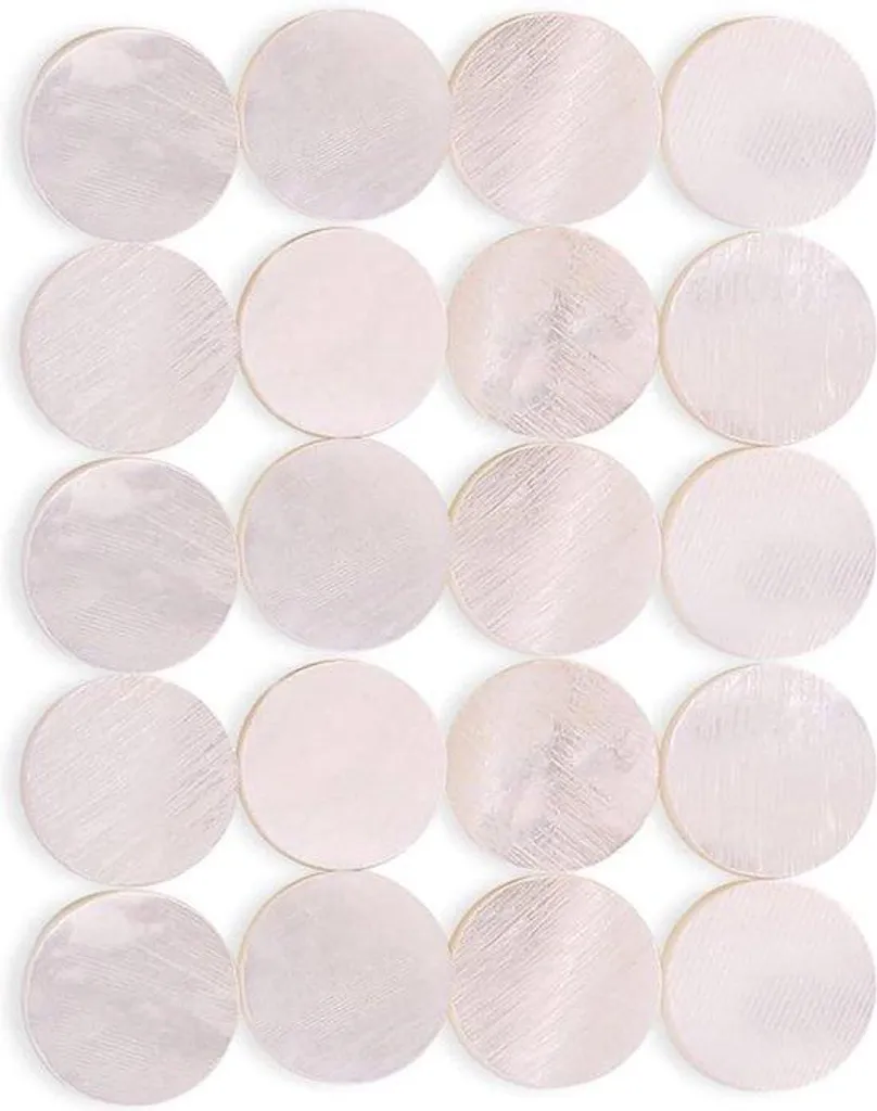 Marqueurs de touche en nacre blanche pour manche de guitare - 20 pcs