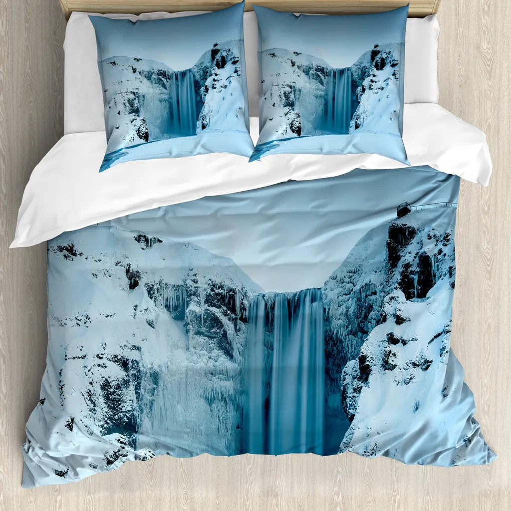 Dormi tra le Cime Innevate: Copripiumino Waterfall ABAKUHAUS
