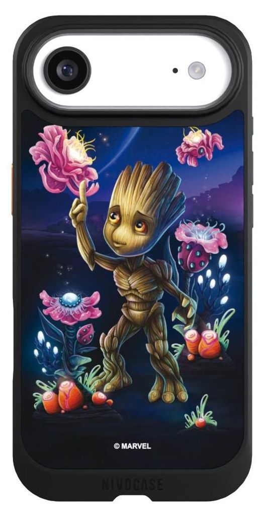 NIVOCASE Hülle für Apple iPhone Air Handyhülle NIVOcore Case Schwarz Marvel Guardians Of The Galaxy Baby Groot