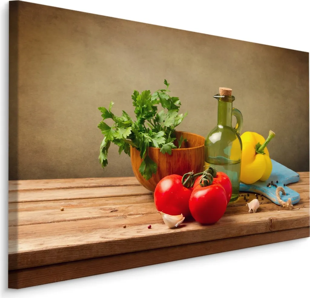 Quadro Moderno Cucina 70x50 Verdure | Tela Artistica Screen Picture XXL