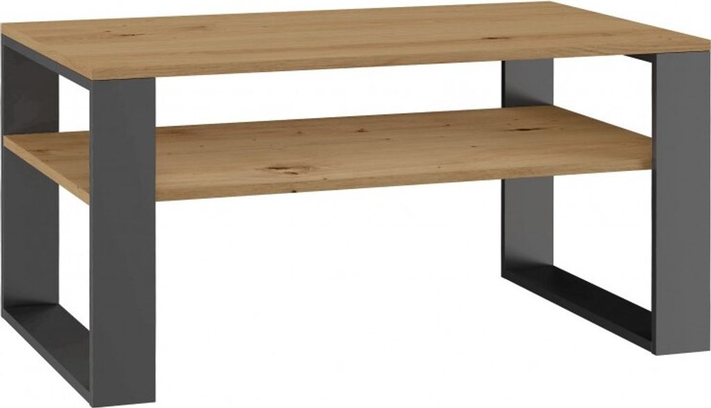 Stolik kawowy Modern 1P dąb artisan / antracytowe nogi
