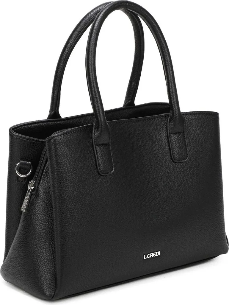 L.CREDI sac à main noir Polly, élégant sac à épaule bandoulière chic - 2