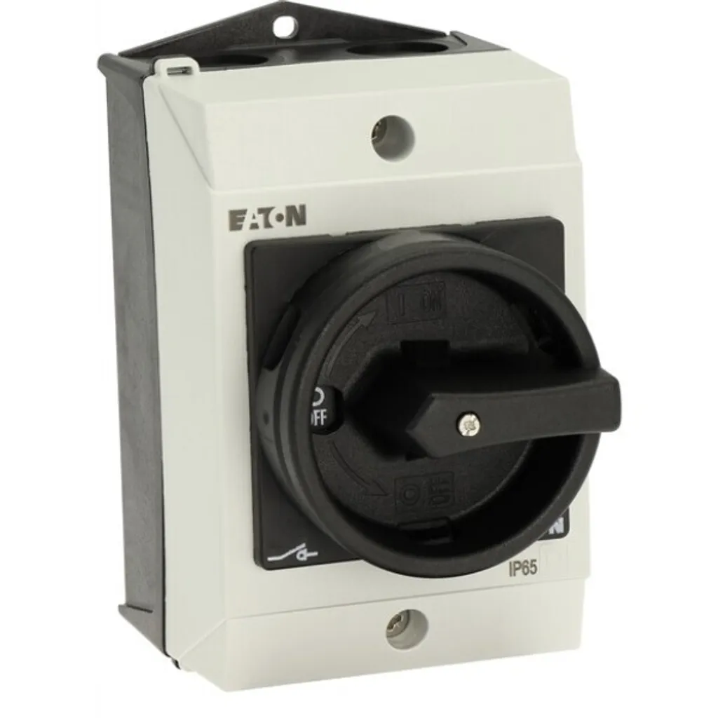 Interrupteur électrique triphasé Eaton Noir avec boîtier de protection