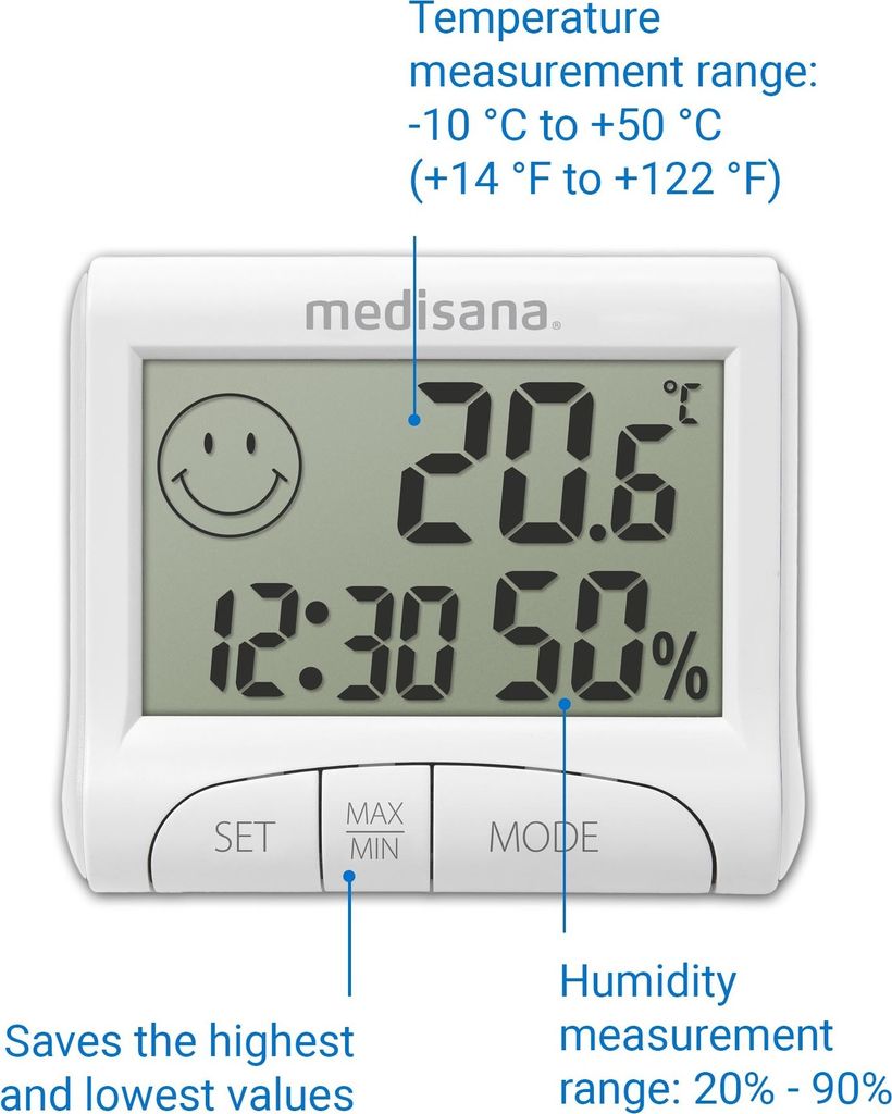 Medisana Digitales Termo-hygrometer HG 100 60079 Obrázok produktu 15