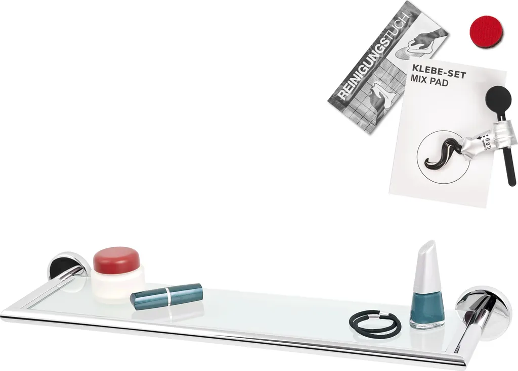 Mensola in Vetro Satinato bremermann LUCENTE - Design Acciaio Inox