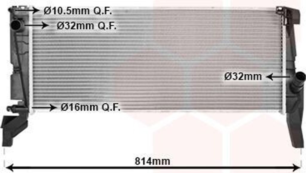 VAN WEZEL 06012707 - OE 17118603089 Kühler, Motorkühlung für X1 (F48), 2er (F45), F60, F54, F57, F56
