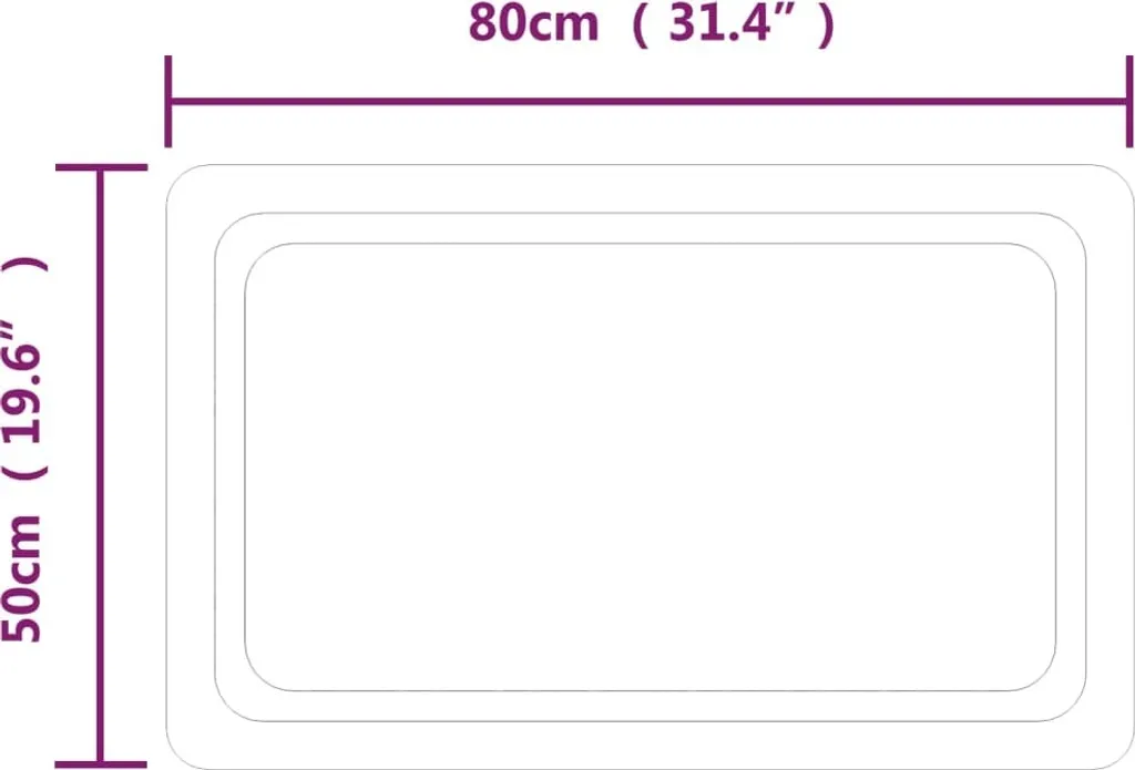 Specchio da bagno a LED 80x50 cm - 4