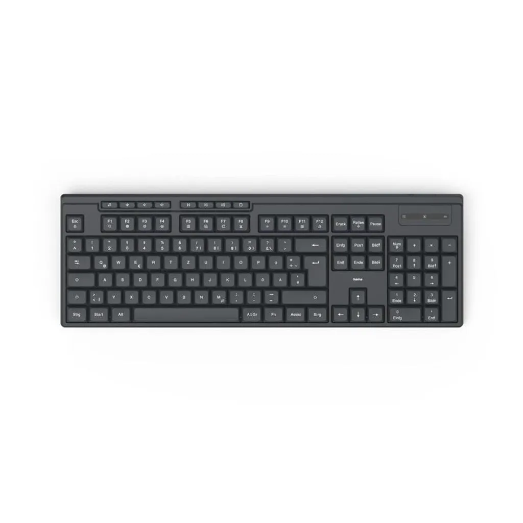 Clavier d'ordinateur sans fil QWERTZ Hama WK-200 à touches raccourcis