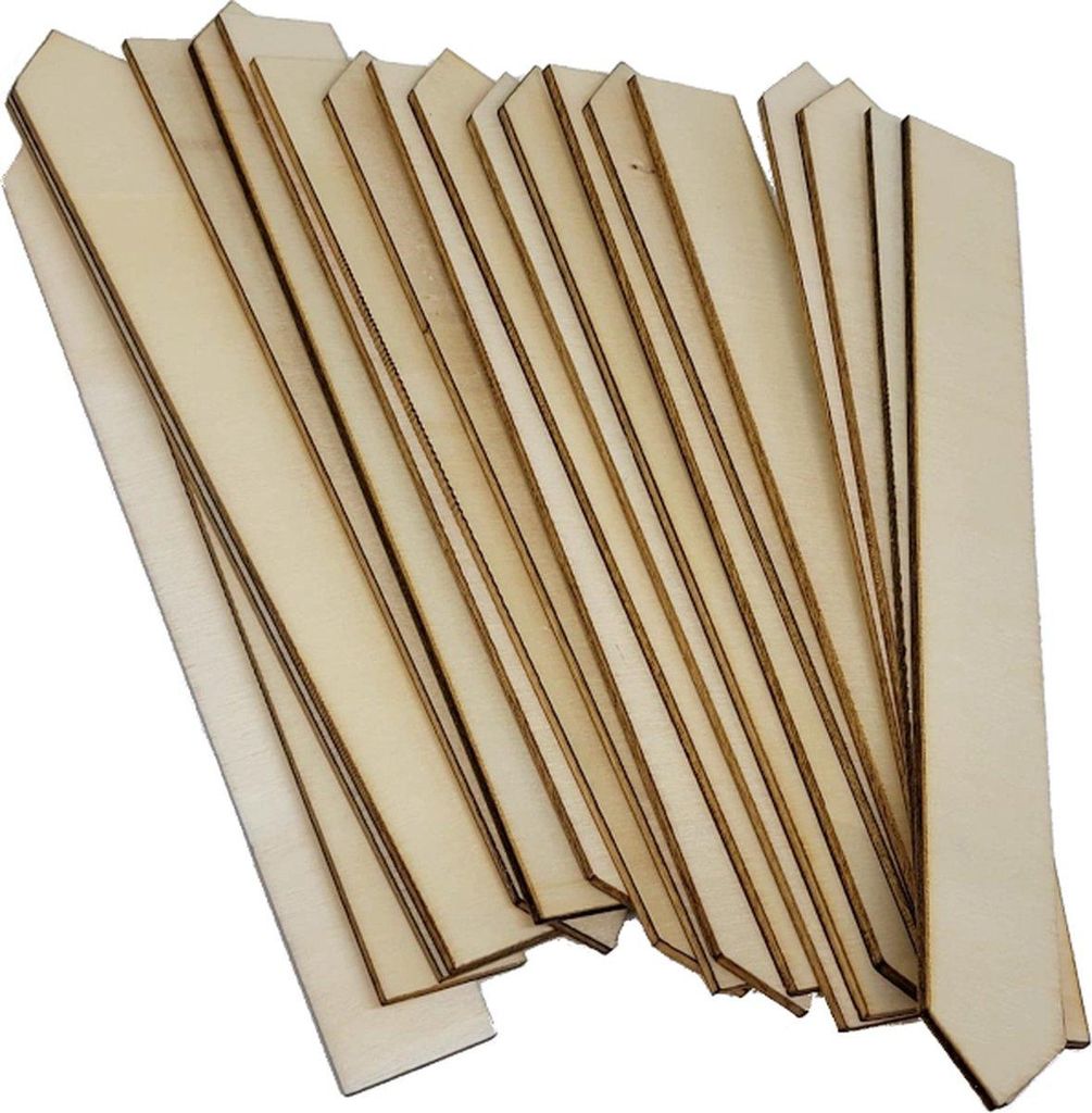 Jumada's - Preisgünstiges Pflanzenetikett aus Holz - 20 Stück - Ohne Marker - Für Pflanzenkarten - Etiketten - Stecker - Etiketten - Schilder im...