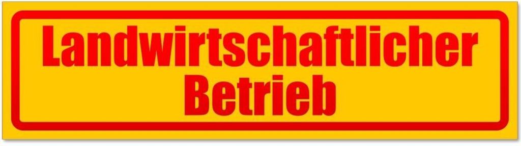 Kiwistar - Autoaufkleber - Rot - 60 x 16 cm - Landwirtschaftlicher Betrieb invertiert - Hinweis Aufkleber Sticker für Auto, Kfz, Fahrrad, PKW, LKW