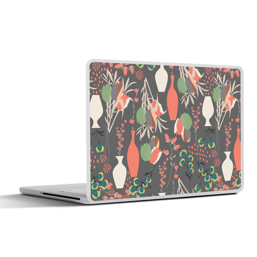 MuchoWow Laptop Aufkleber Sticker Cover Blumenstrauß - Blumen - Muster 40x30 cm - Laptop Dekoration - Selbstklebend