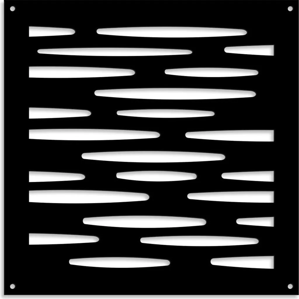 Quadro Traforato PUDDLE 98x98 Nero | Pannello Divisorio PVC 10mm