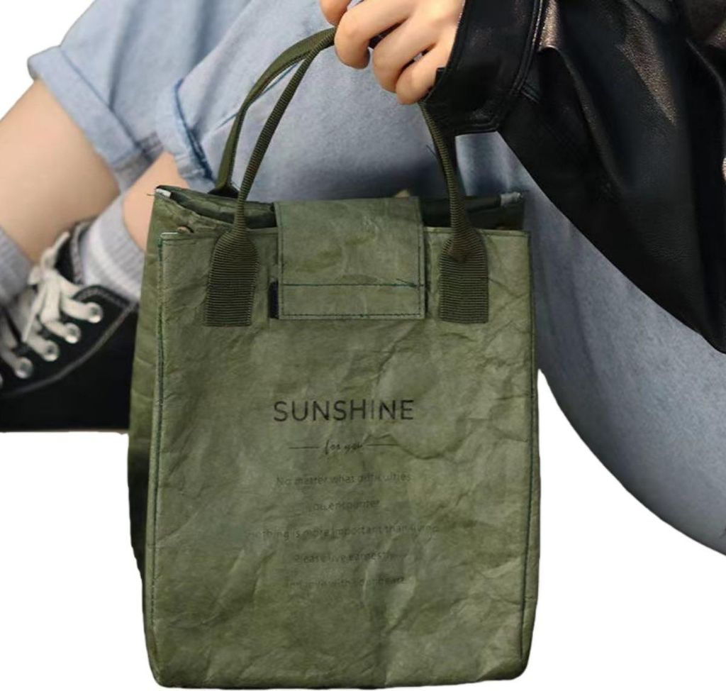 INF Isolierte Tyvek Lunchbag mit Aluminiumfolie 21x20x18cm Army Green