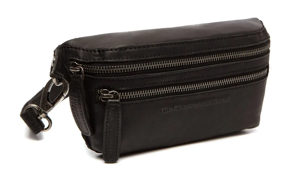 Sac banane de voyage Toronto en cuir noir idéal pour vos objets de valeur