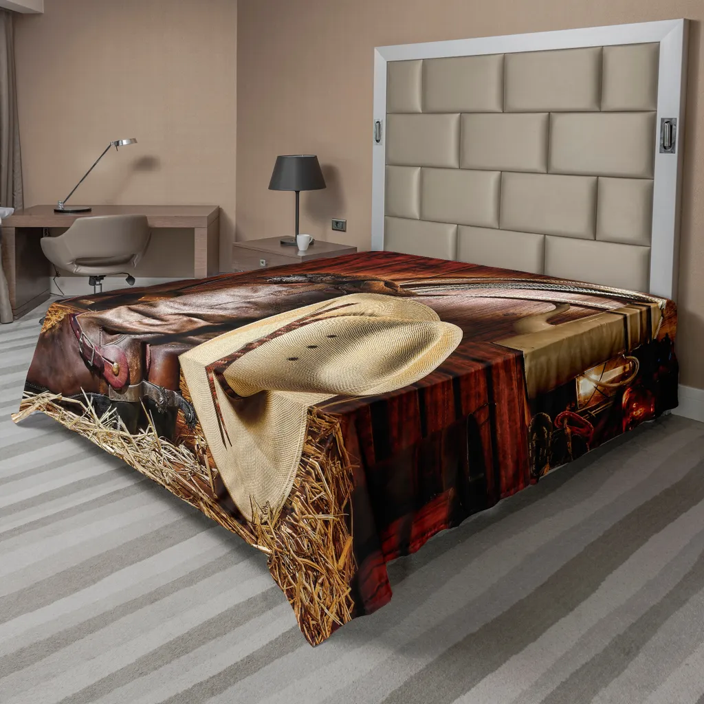 Lenzuolo ABAKUHAUS Rodeo Western 266x260cm | Beige Retrò Morbido