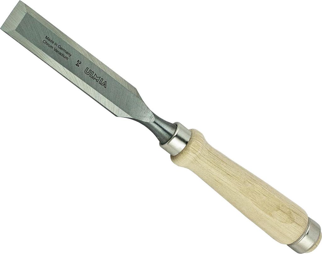 ULMIA Stechbeitel 24 mm 305 mm hellem Holzheft zur Bearbeitung von Holz 164-24