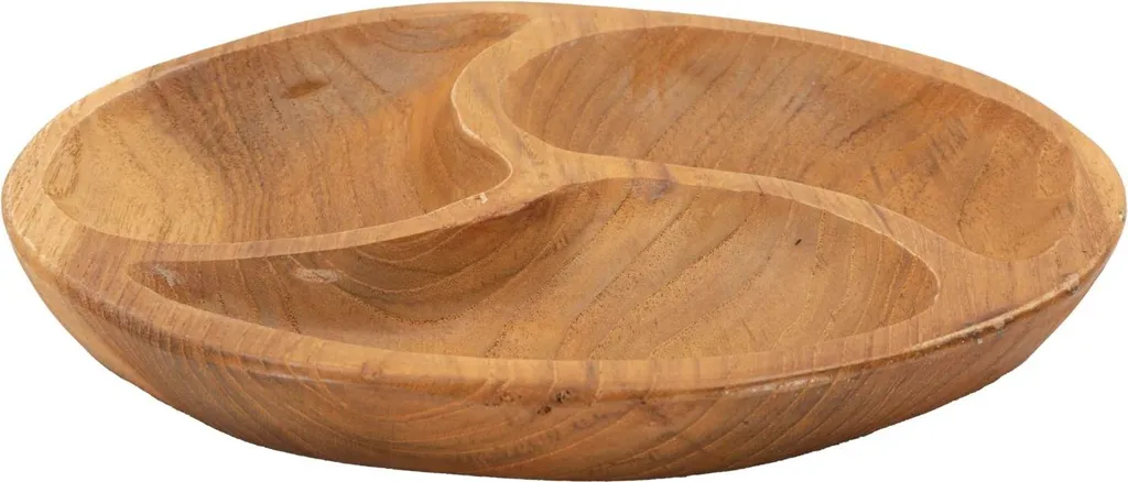 Centre de table moderne marron Mauro Ferretti set de 3 bols de 25,5 cm