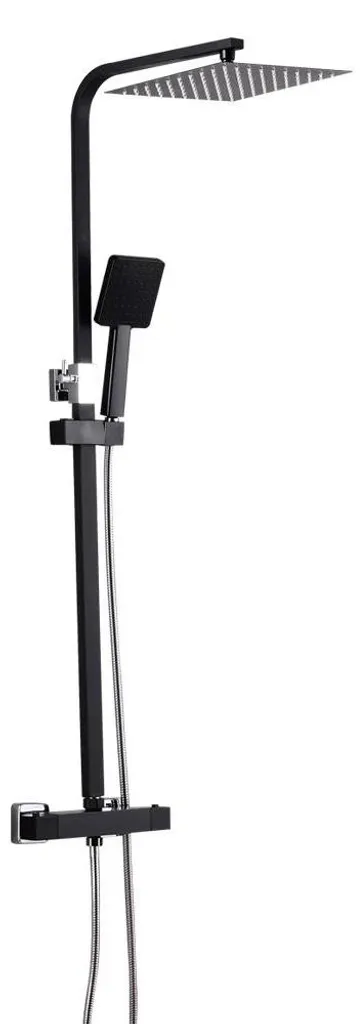 Kit de Douche Complet Noir Mat pour Salle de Bain Moderne et Spa