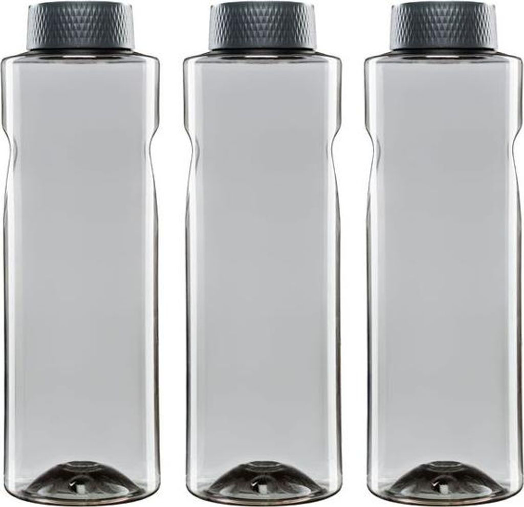 3x Kavodrink Premium Trinkflasche Wasserflasche Schwarz 0,8 L