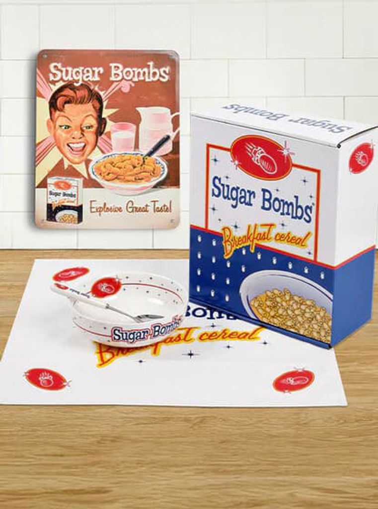 Devplus Fallout Breakfast Set Bowl With Spoon Sugar Bombs Produktbild 