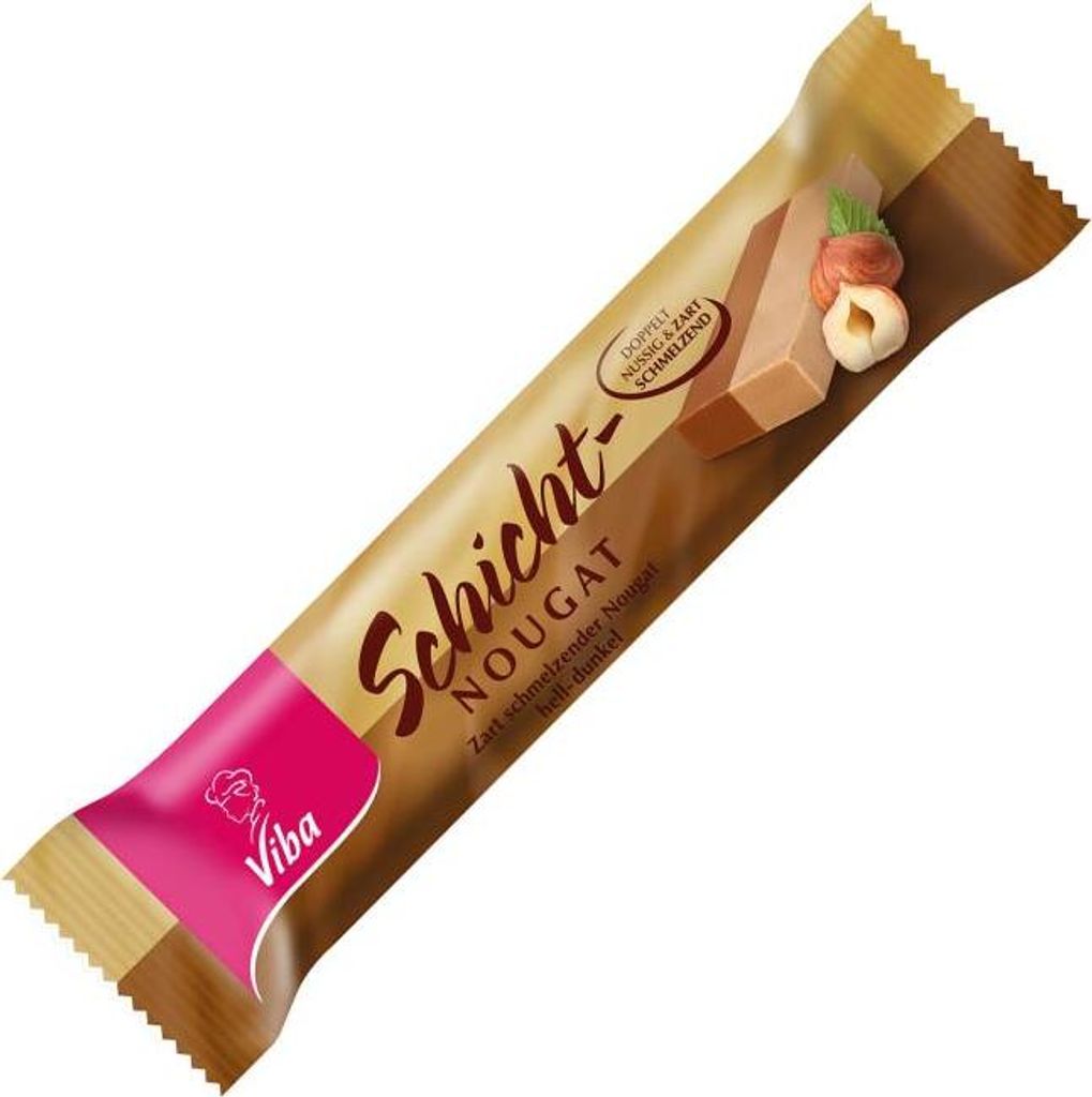 Viba Schicht-Nougat-Riegel, 75g Produktbild 