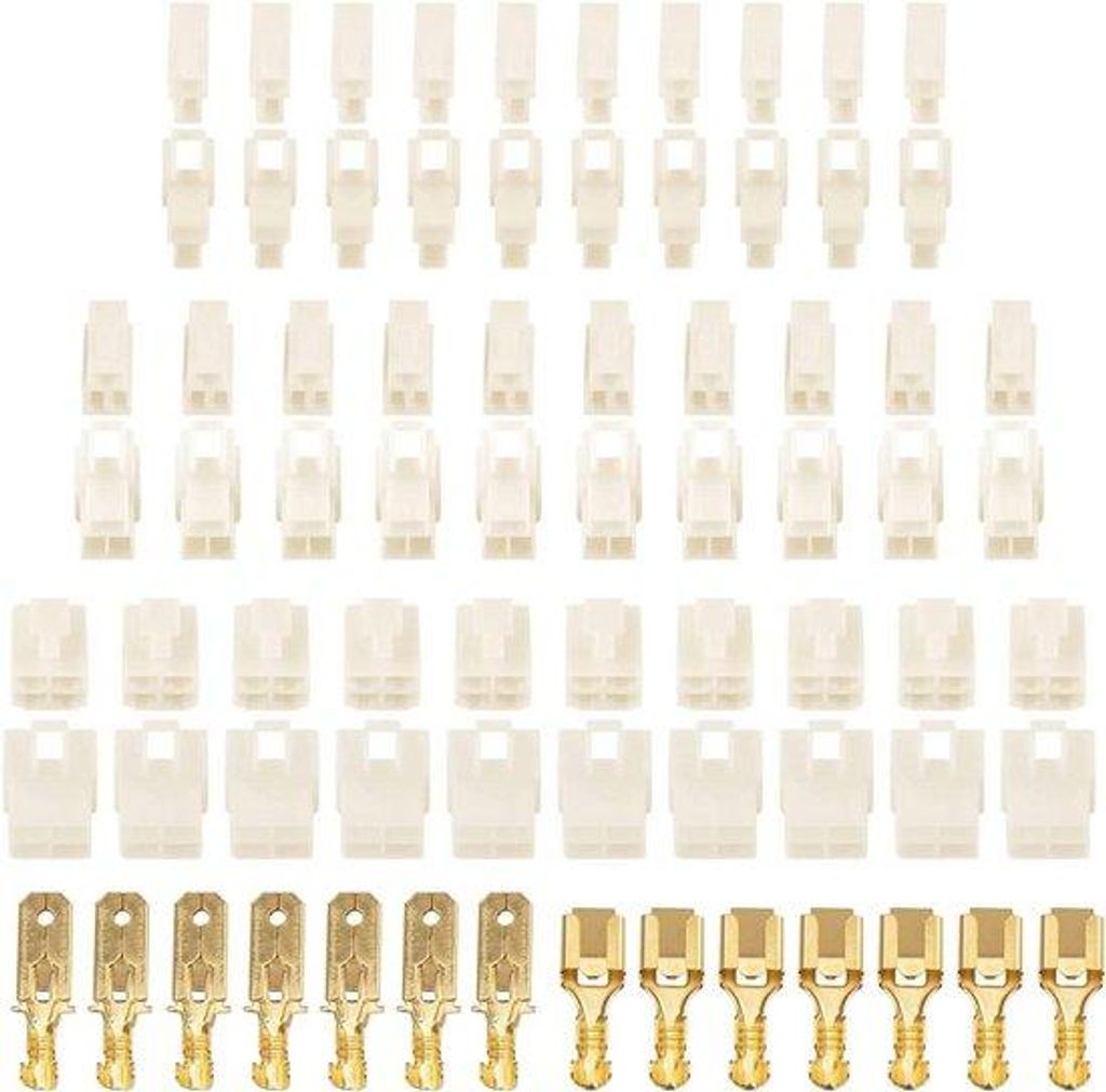 Elektrische verbinding set van 240 stuks 63 mm 2/3/4 pins auto-connector voor Motorrad, Auto, LKW, Scooter und Boot.